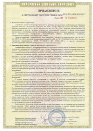 Приложение 1 к Сертификату соответствия ТР ТС 012/2011